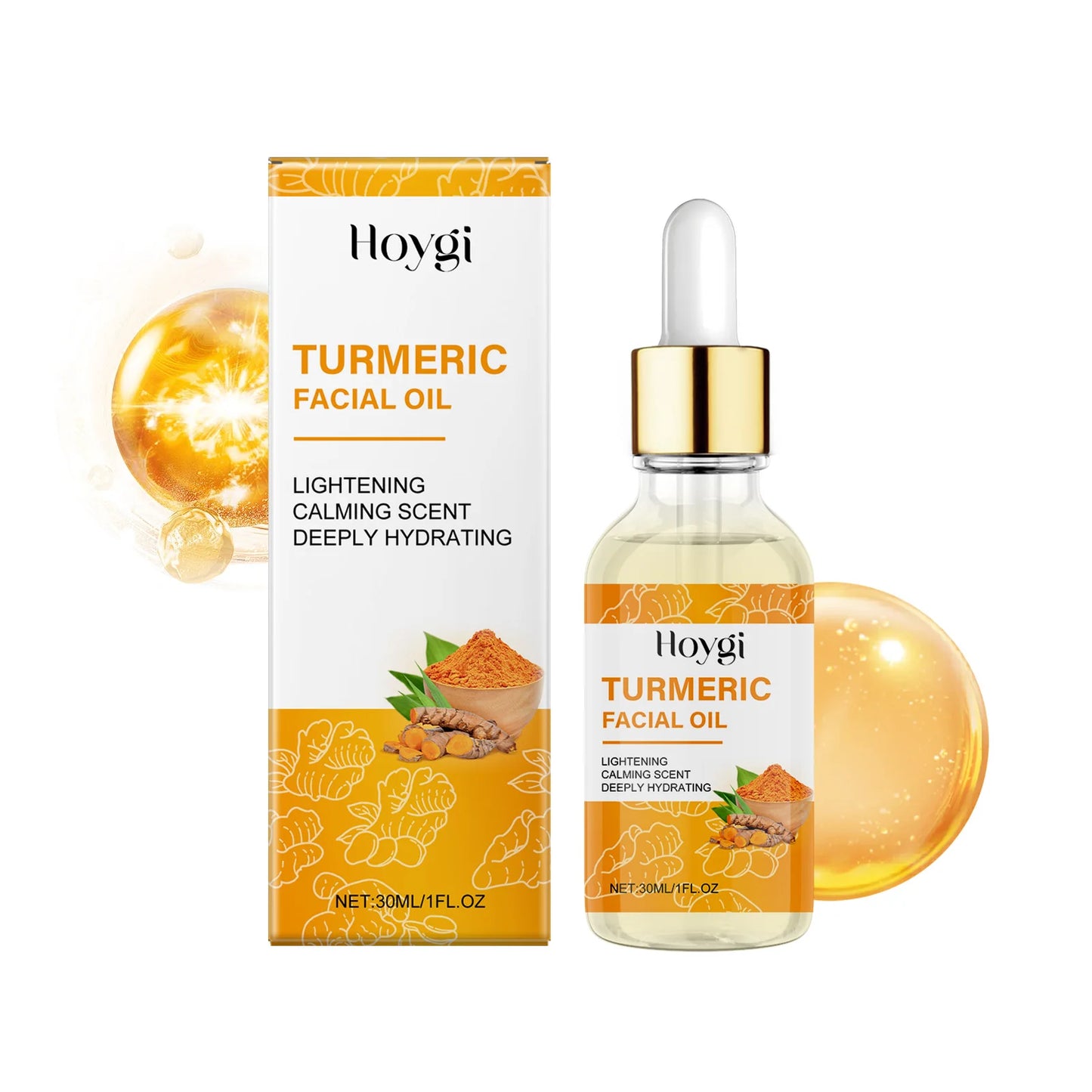 Turmeric Facial Oil and Deep Cleansing Soap for Firm, Even Skin Tone