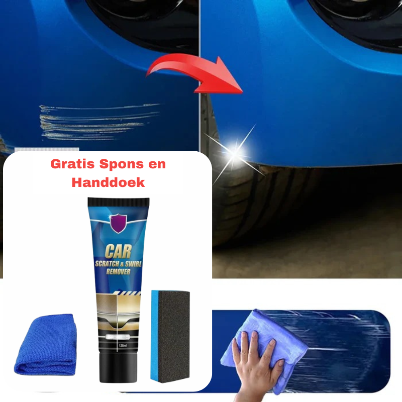 Autokras Reparatiepasta - Gratis Spons en Handdoek