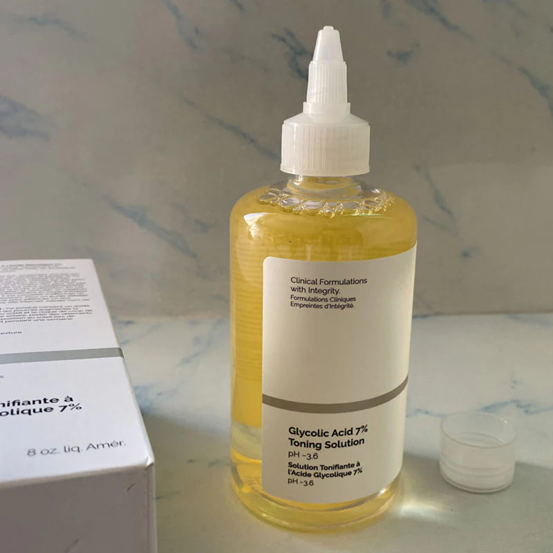Face Makeup Peeling Solution Facial Skin Care Glycolic Acid 7% Toning Solution PH 3.6 Toner Skin care 240ml