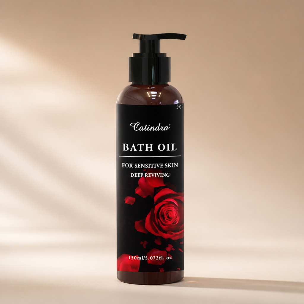 Bath Oil Exfoliating Rose Scent For Dry Skin 150ml