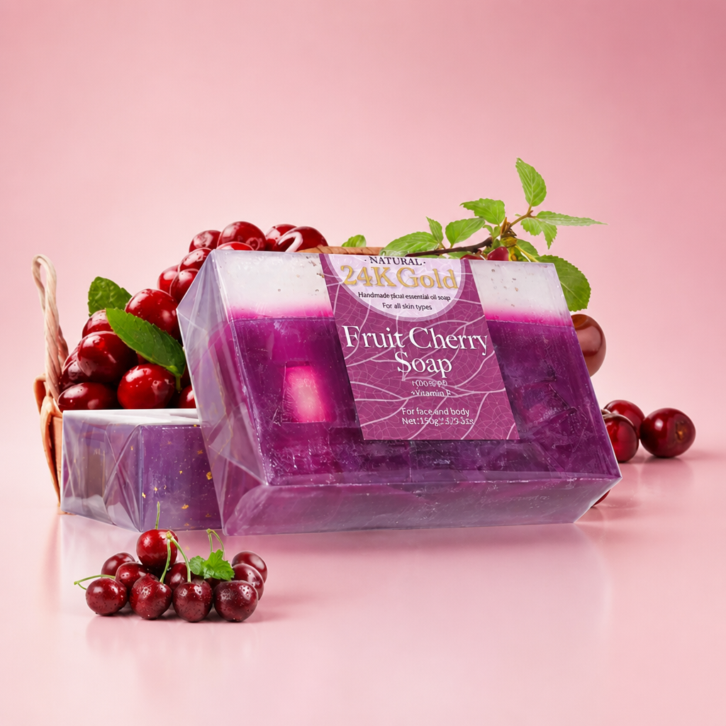 Facial Soap Bar Fruit Cherry Scent 150G