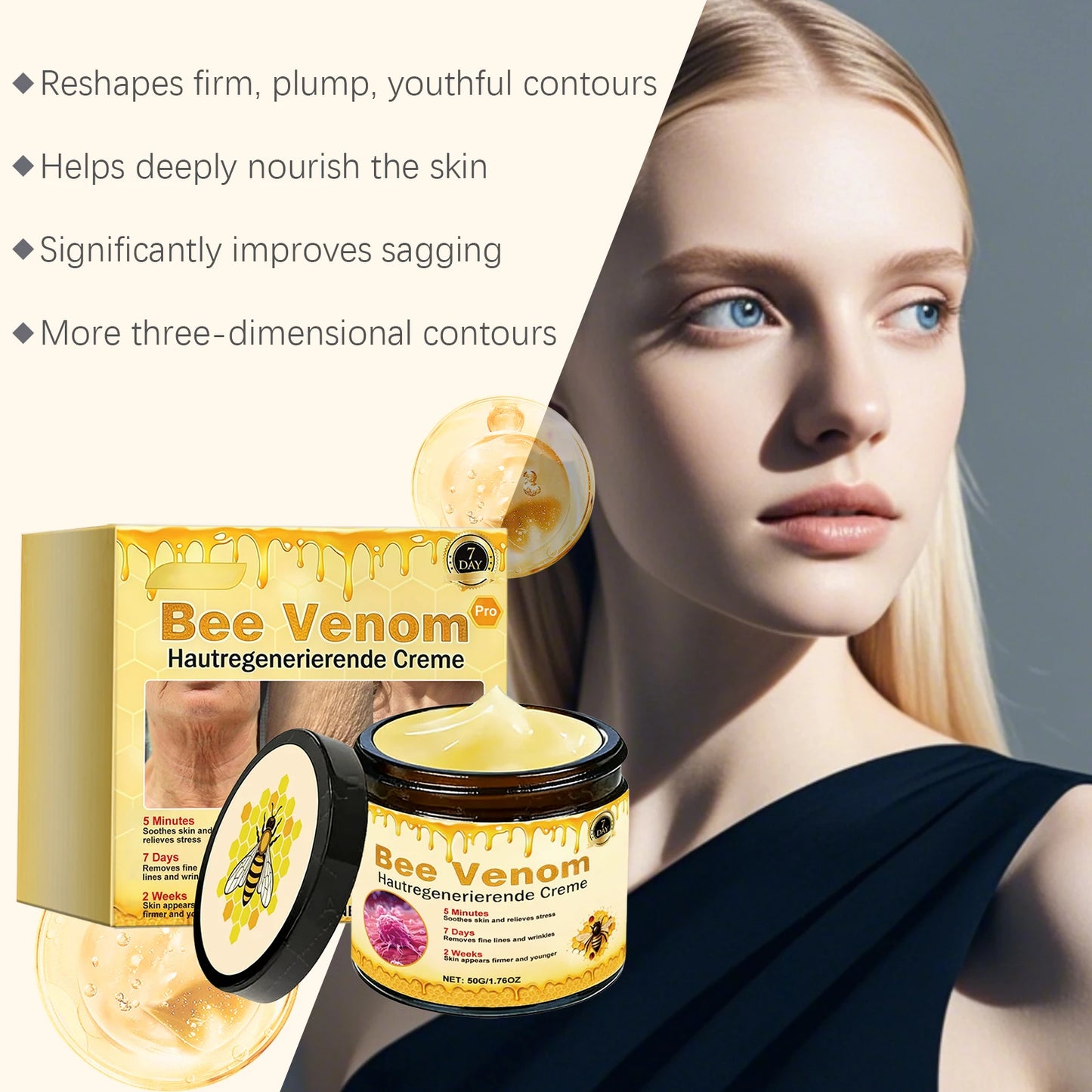 Bee Venom Repair Cream for Redness Relief and Deep Moisturizing