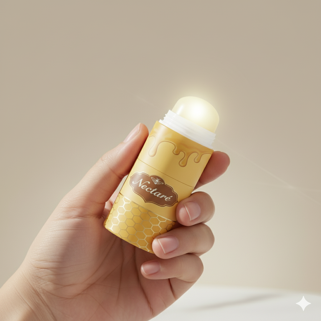 Portable anti-ageing serum stick for quick, easy application