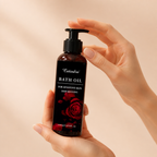 Bath Oil Exfoliating Rose Scent For Dry Skin 150ml