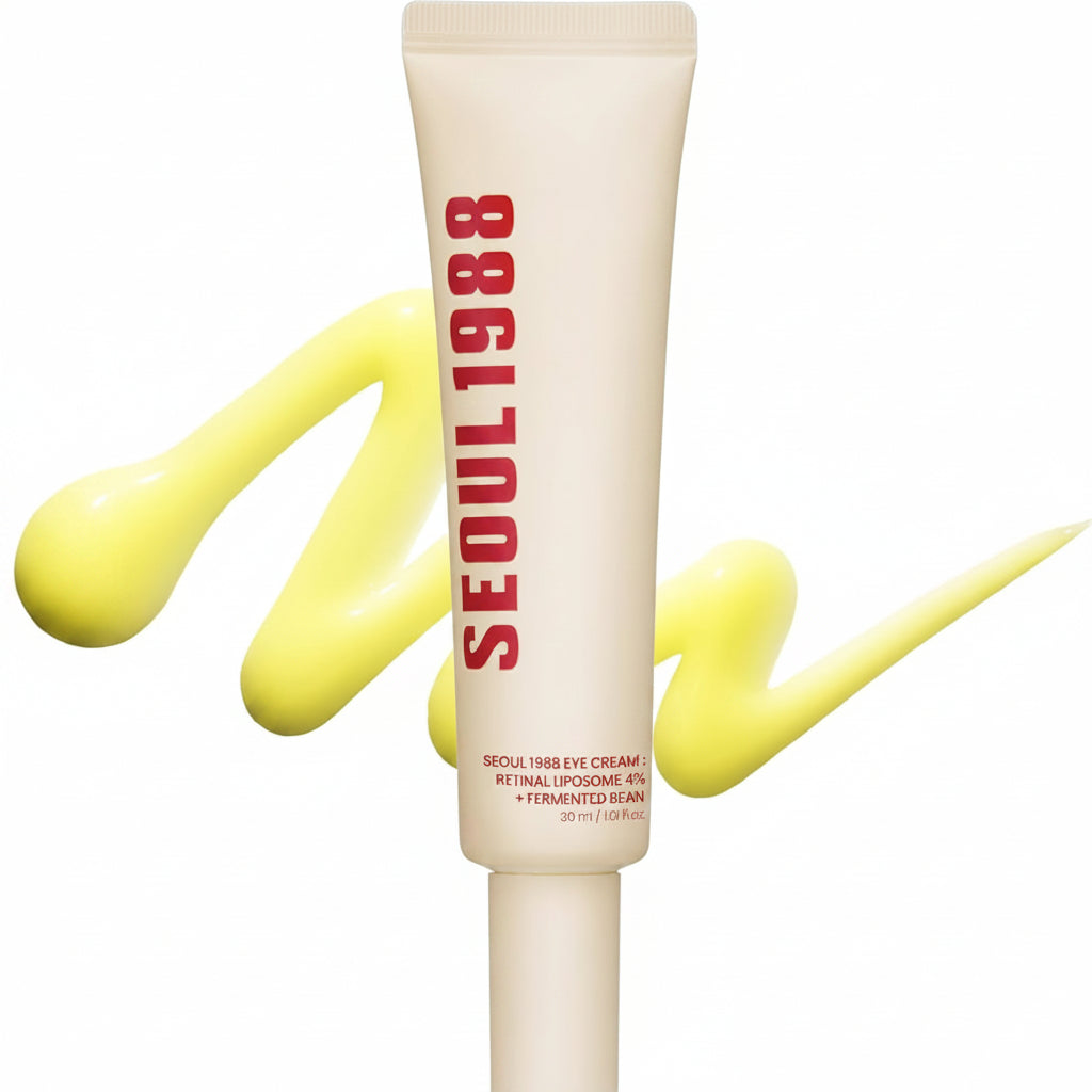 SEOUL 1988 Retinal Eye Cream – Formulated with Advanced Retinal Liposome 4% and Fermented Bean for Dark Circles and Fine Line Care | Korean Skincare, 30ml