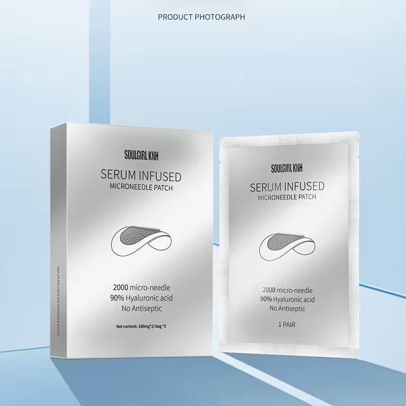 Advanced Dissolvable Microneedle Patches | 2,000 Micro-Infusion Needles with 90% Pure Hyaluronic Acid | Deep Hydration, Plumping & Anti-Aging Treatment for Under-Eye and Face
