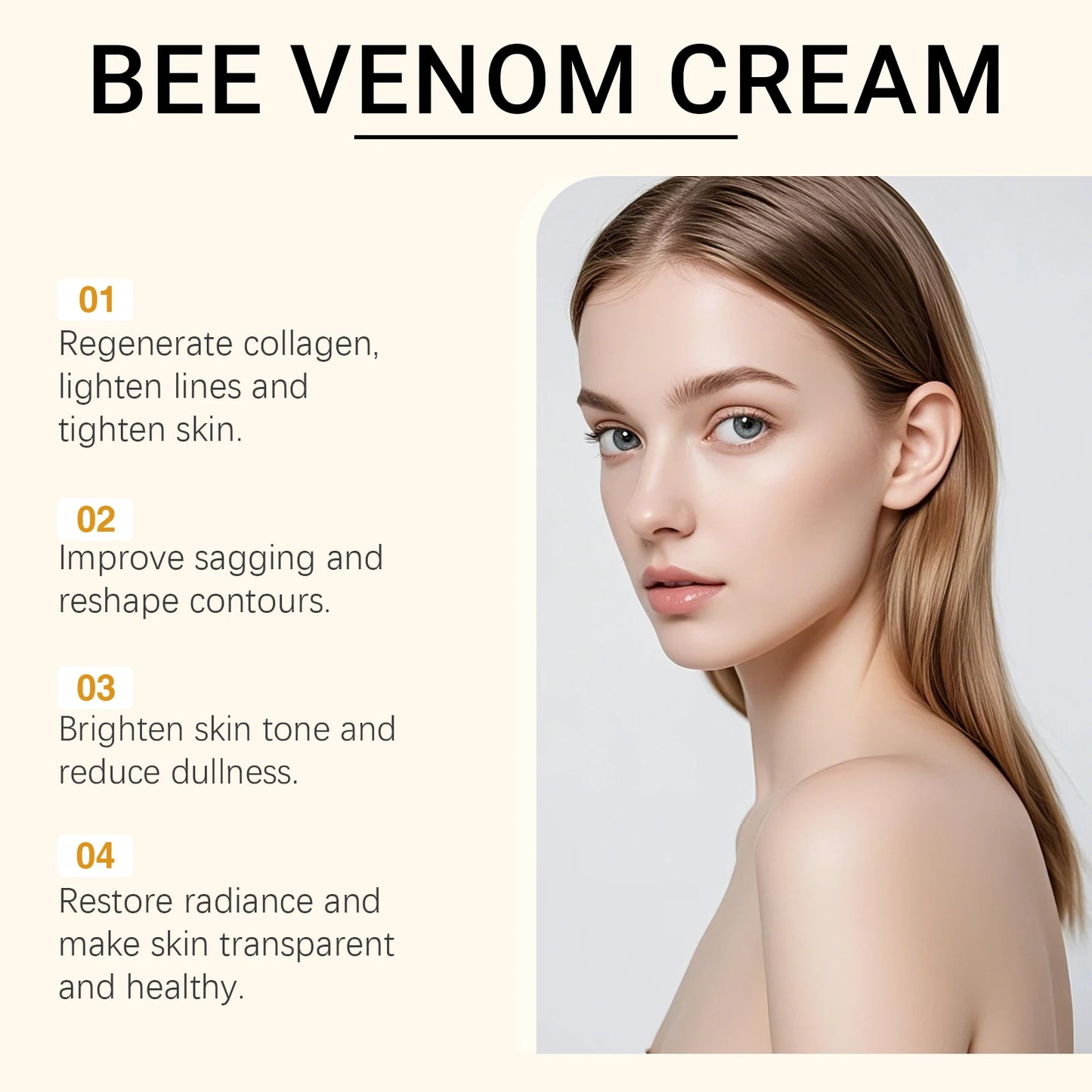 Bee Venom Repair Cream for Redness Relief and Deep Moisturizing