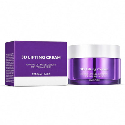 3D Lifting Night Cream, Korean Anti-Aging Moisturizer with 17-Peptide Complex, Probiotic Facial Treatment for Face, Neck Wrinkles，1.7 fl oz