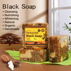 African Black Soap With Organic Shea Butter For Acne Prone Skin 100g