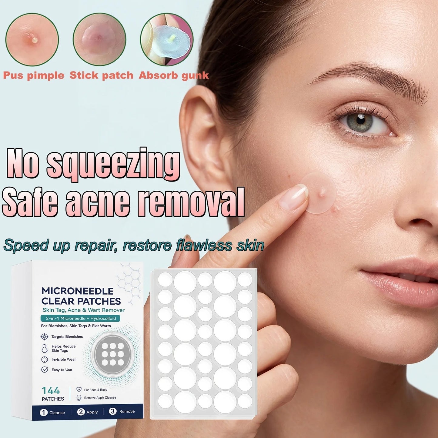Microneedle Acne Patches for Blemishes