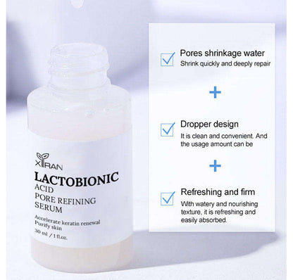 Lactobionic Acid Pore Shrink Face Serum Hyaluronic Acid Antiaging Moisturizing Skin Care Serum