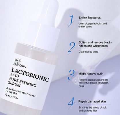 Lactobionic Acid Pore Shrink Face Serum Hyaluronic Acid Antiaging Moisturizing Skin Care Serum