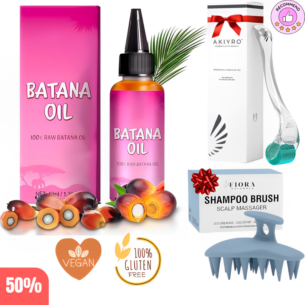 100% Natural Batana Oil - Free HairGrowth Set