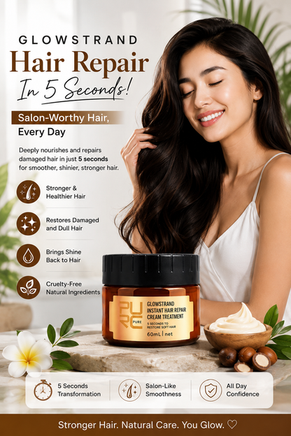 Hair repair cream tube for frizz control and shine on a clean background