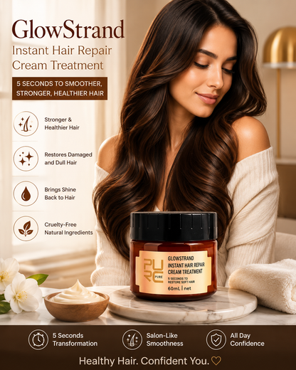 Side view of nourishing hair cream tube for smoother shinier hair