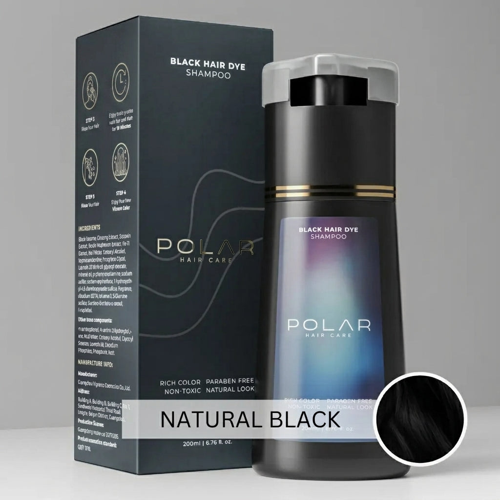 Angled view of Hair Colour Shampoo bottle