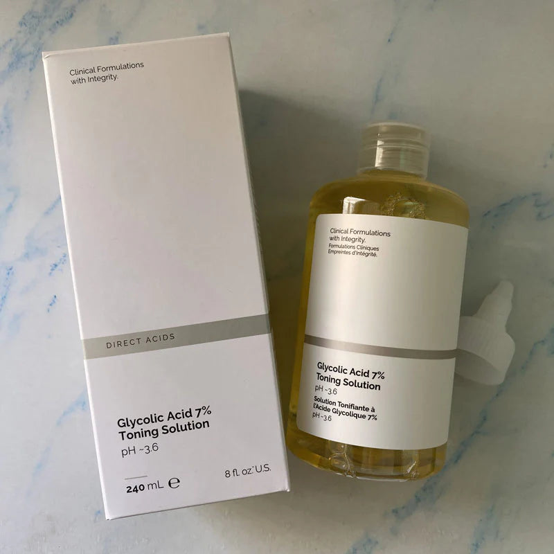 Face Makeup Peeling Solution Facial Skin Care Glycolic Acid 7% Toning Solution PH 3.6 Toner Skin care 240ml