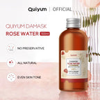 Facial toner bottle with Damask rose hydrosol skincare formula