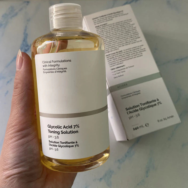 Face Makeup Peeling Solution Facial Skin Care Glycolic Acid 7% Toning Solution PH 3.6 Toner Skin care 240ml