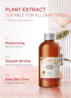 Damask rose facial toner for daily cleansing routines
