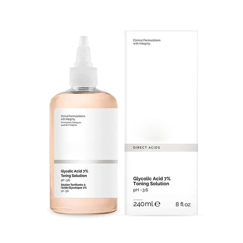 Face Makeup Peeling Solution Facial Skin Care Glycolic Acid 7% Toning Solution PH 3.6 Toner Skin care 240ml