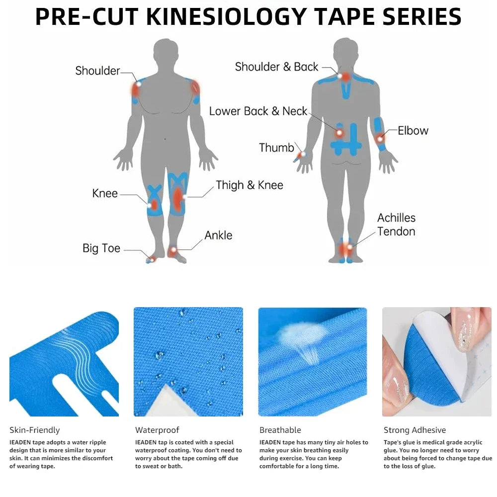 Pre-Cut Kinesiology Tape for Joint Support