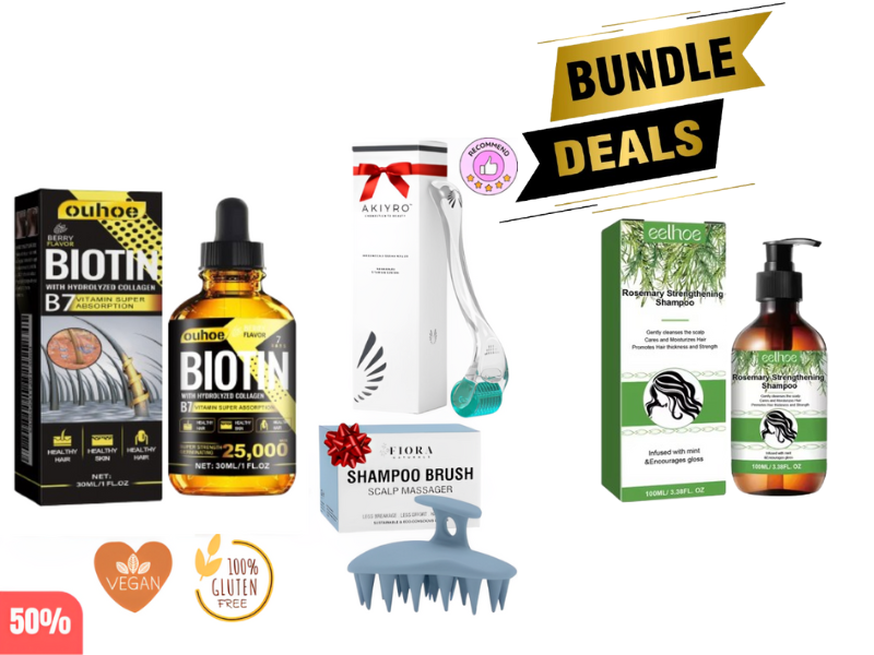 Biotin & Rosemary Strengthening Shampoo Bundle