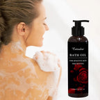 Bath Oil Exfoliating Rose Scent For Dry Skin 150ml