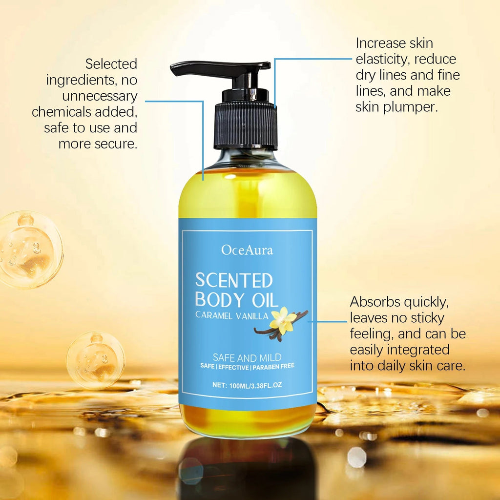 Massage Oil Vanilla Scented For Relaxation 100ml