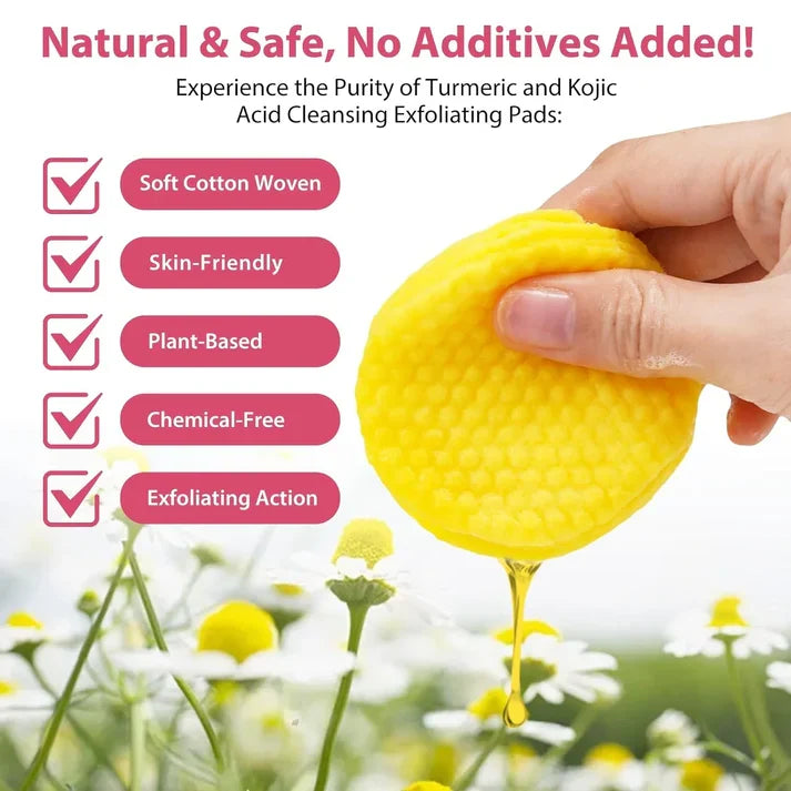 Facial cleansing pads shown beside their product packaging