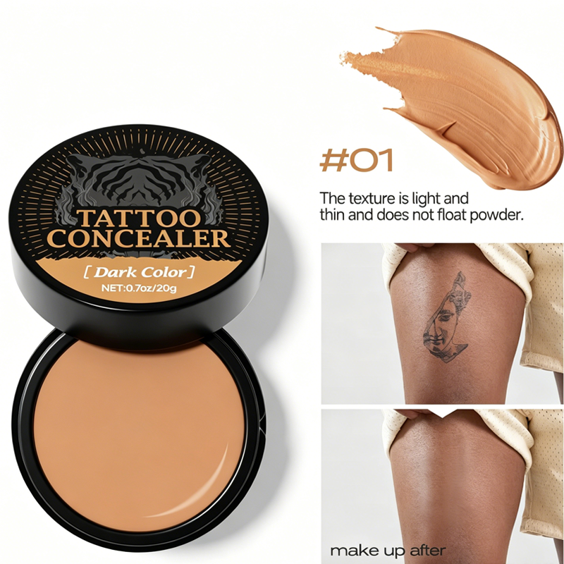Concealer cream shown with smooth full-coverage texture