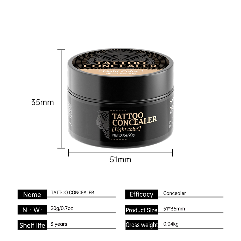 Close-up of waterproof concealer cream packaging for face makeup