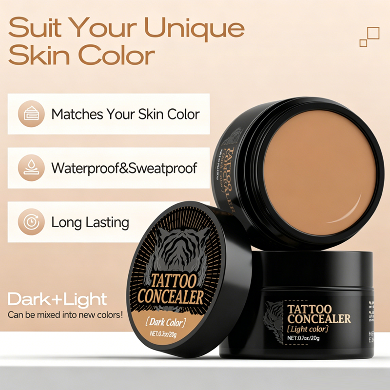 Tube of concealer cream displayed on a clean white background